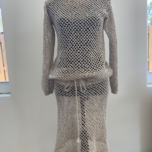 crochet 100% linen unique dress/tunic - Picture 4 of 14